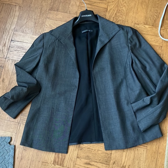 Dashing Lafayette 148 Retro-Style Open-Front Jacket women's size 14 - Picture 4 of 10